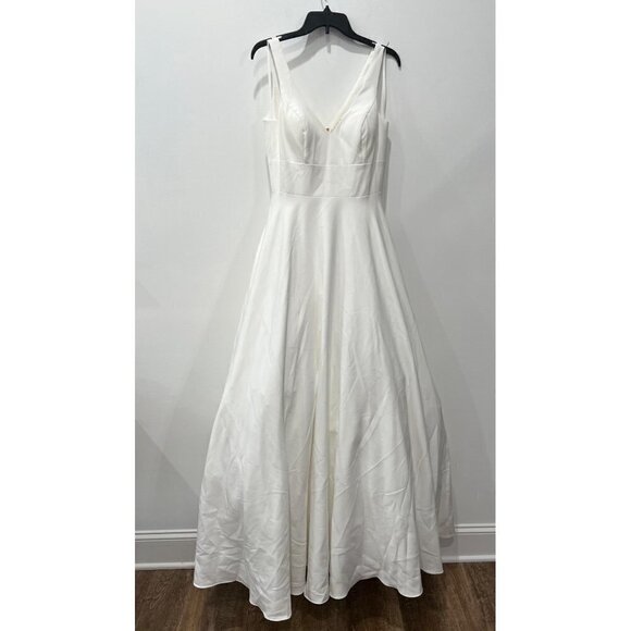 NWOT w/Defect IEENA FOR MAC DUGGAL Size 6 Empire Waist Ballgown White MSRP$398 - Picture 14 of 16